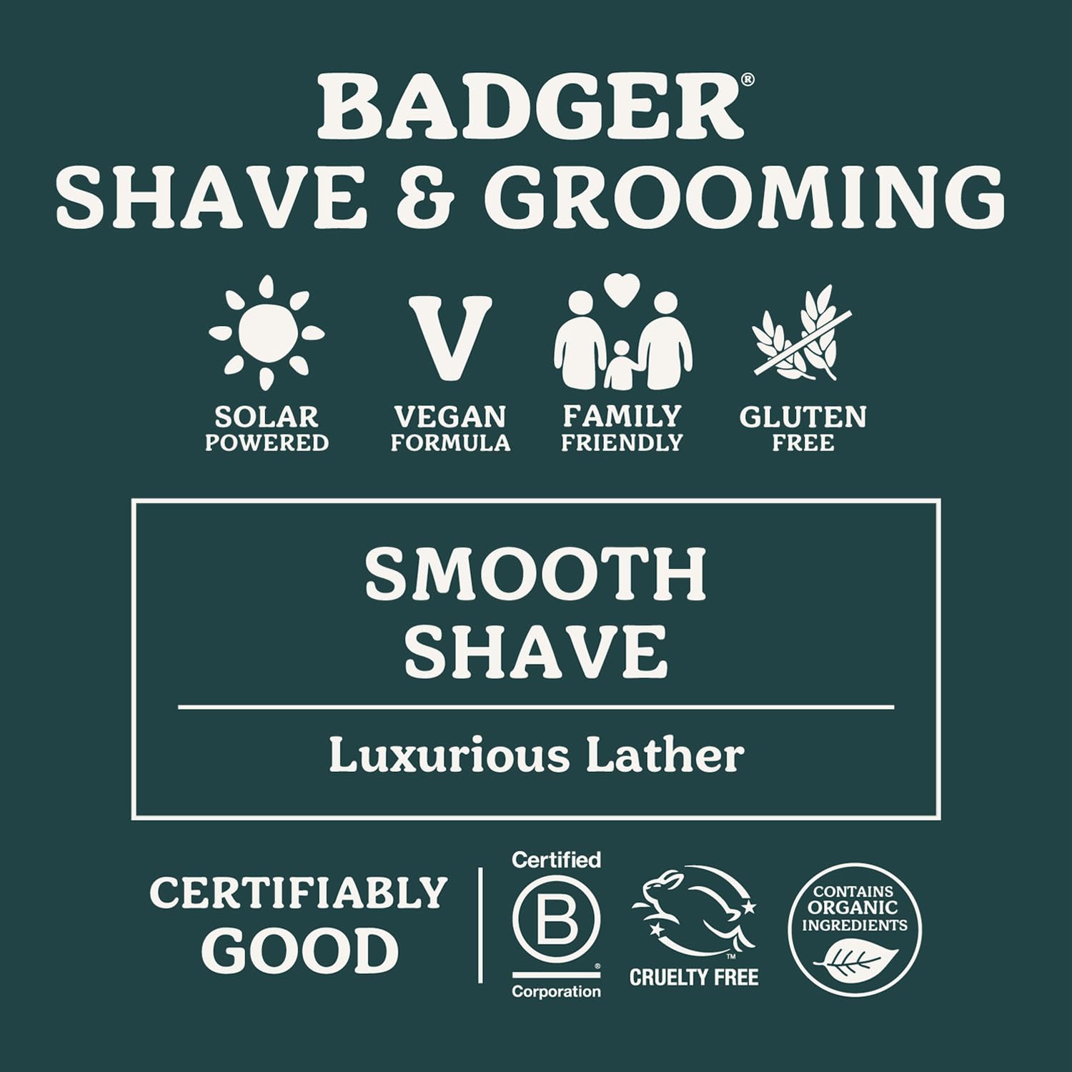 Badger shaving soap puck lather demonstrates luxurious, lasting foam for easy glide.