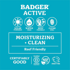 Badger Sunscreen Lip Balm SPF 15 packaging close-up emphasizes unscented, sustainable design.