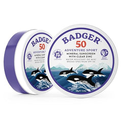 Badger sunscreen being applied to skin during outdoor activity