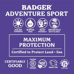 Badger sunscreen shows 80-minute water resistance for sports and swimming