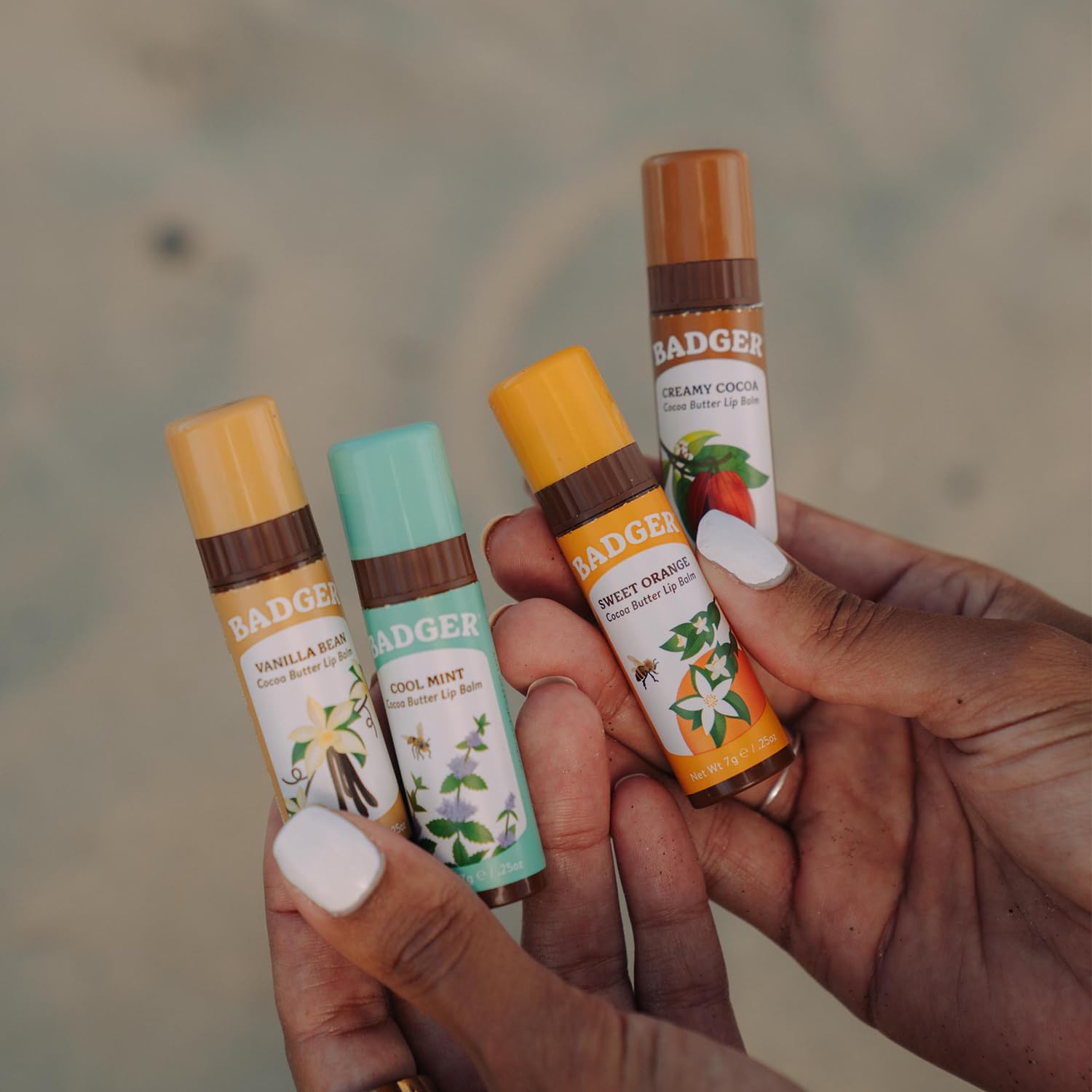 Badger Sustainability Label—cruelty-free, organic ingredients and eco-friendly care.
