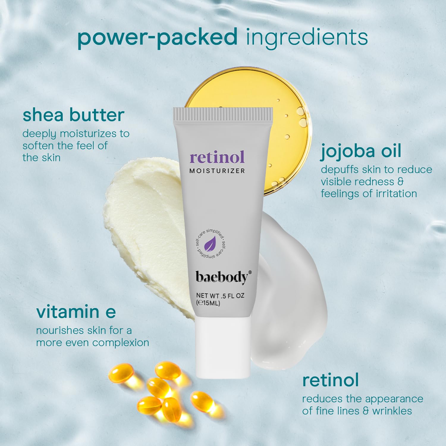 Baebody Mini travel retinol cream in a compact tube