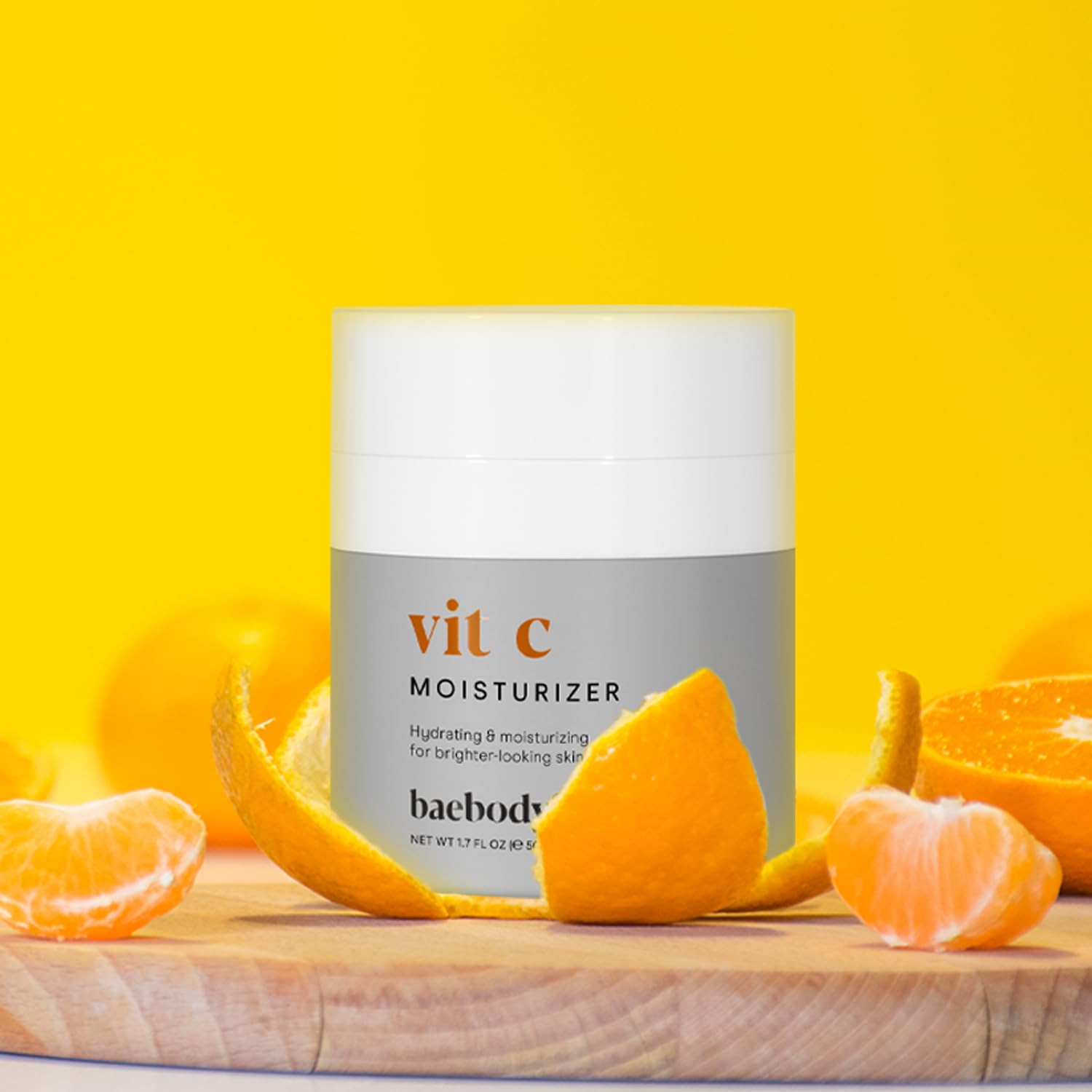 Baebody moisturizer texture closeup communicates lightweight feel ideal for morning routines.