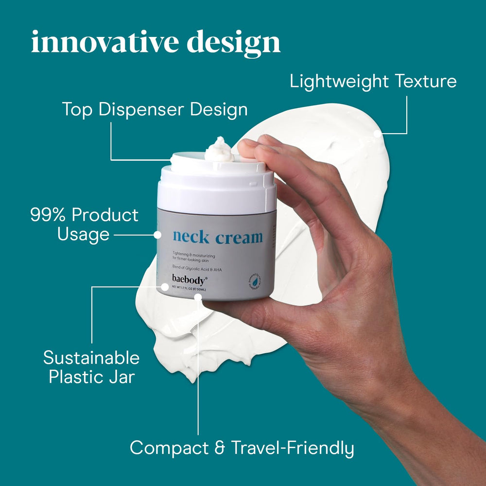 Baebody neck cream is dermatologist-tested for safe multi-skin-type use.