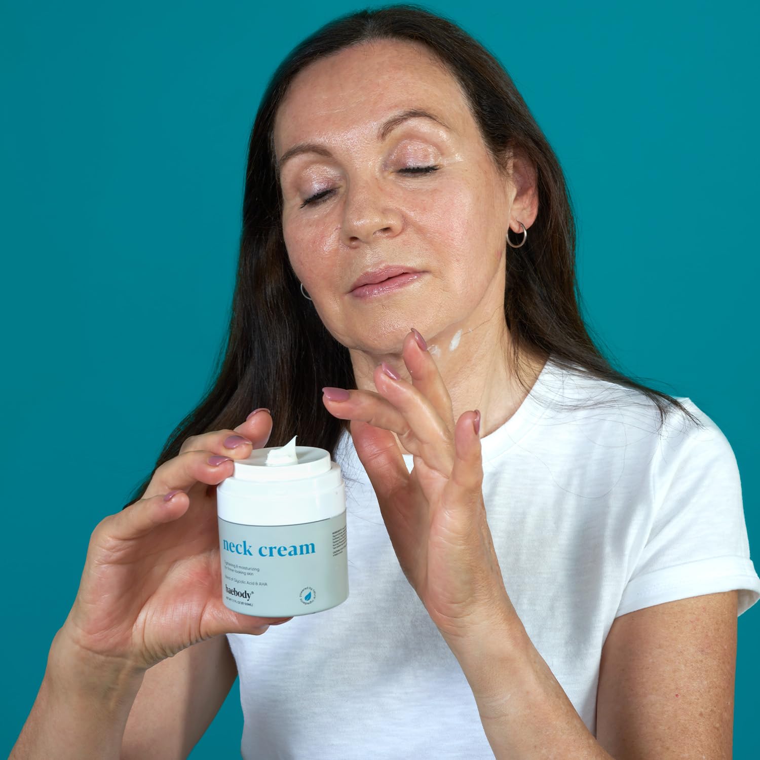 Baebody neck cream made in USA supports quality and care.