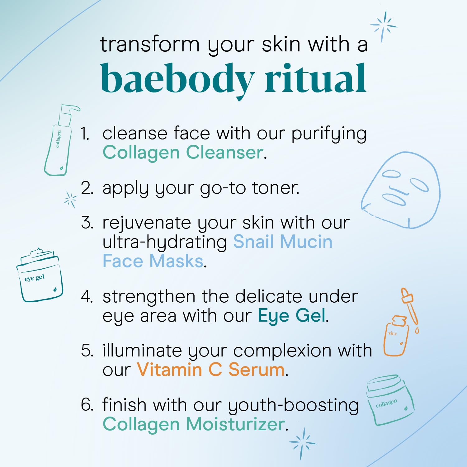 Baebody Snail Mucin Mask in a home routine for simple self-care.