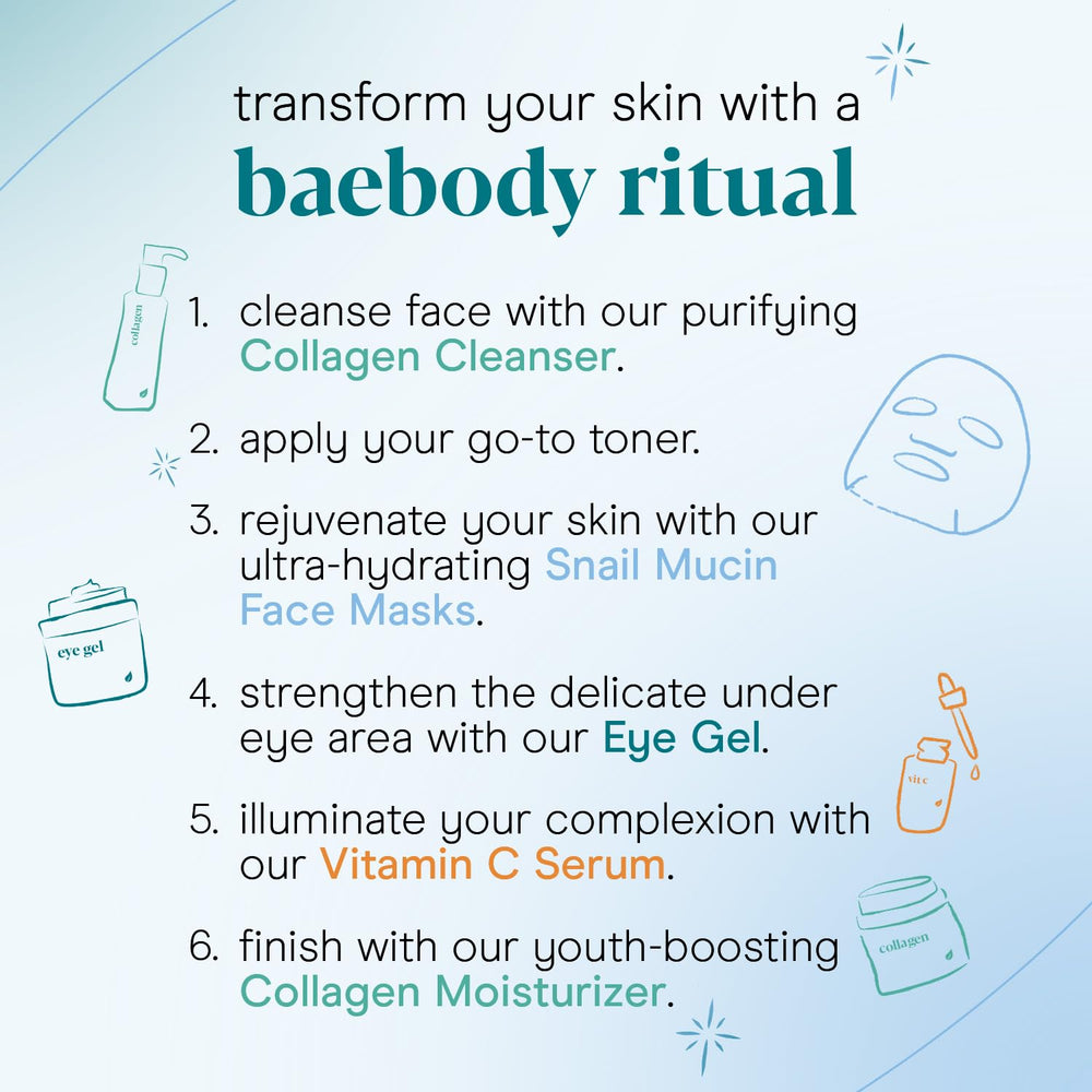 Baebody Snail Mucin Mask in a home routine for simple self-care.