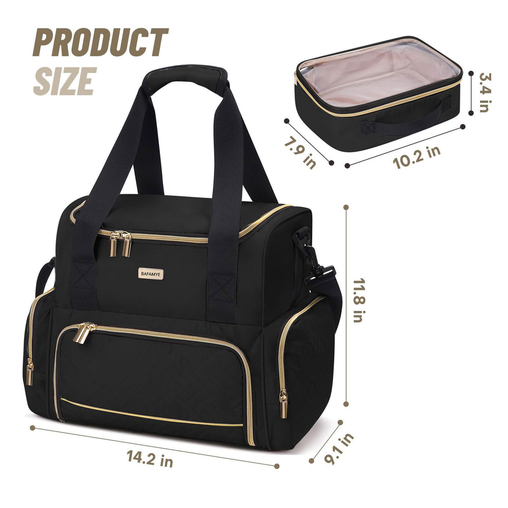 BAFAMYE bottom double cases with clear windows for quick item access.