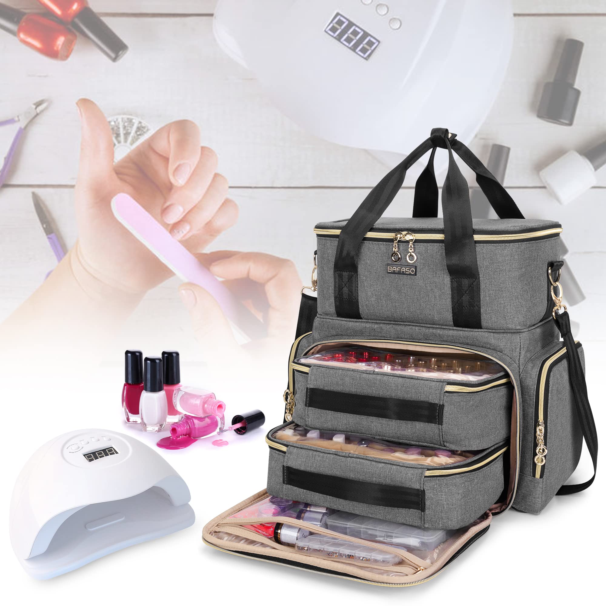 BAFASO back strap enables suitcase compatibility during travel
