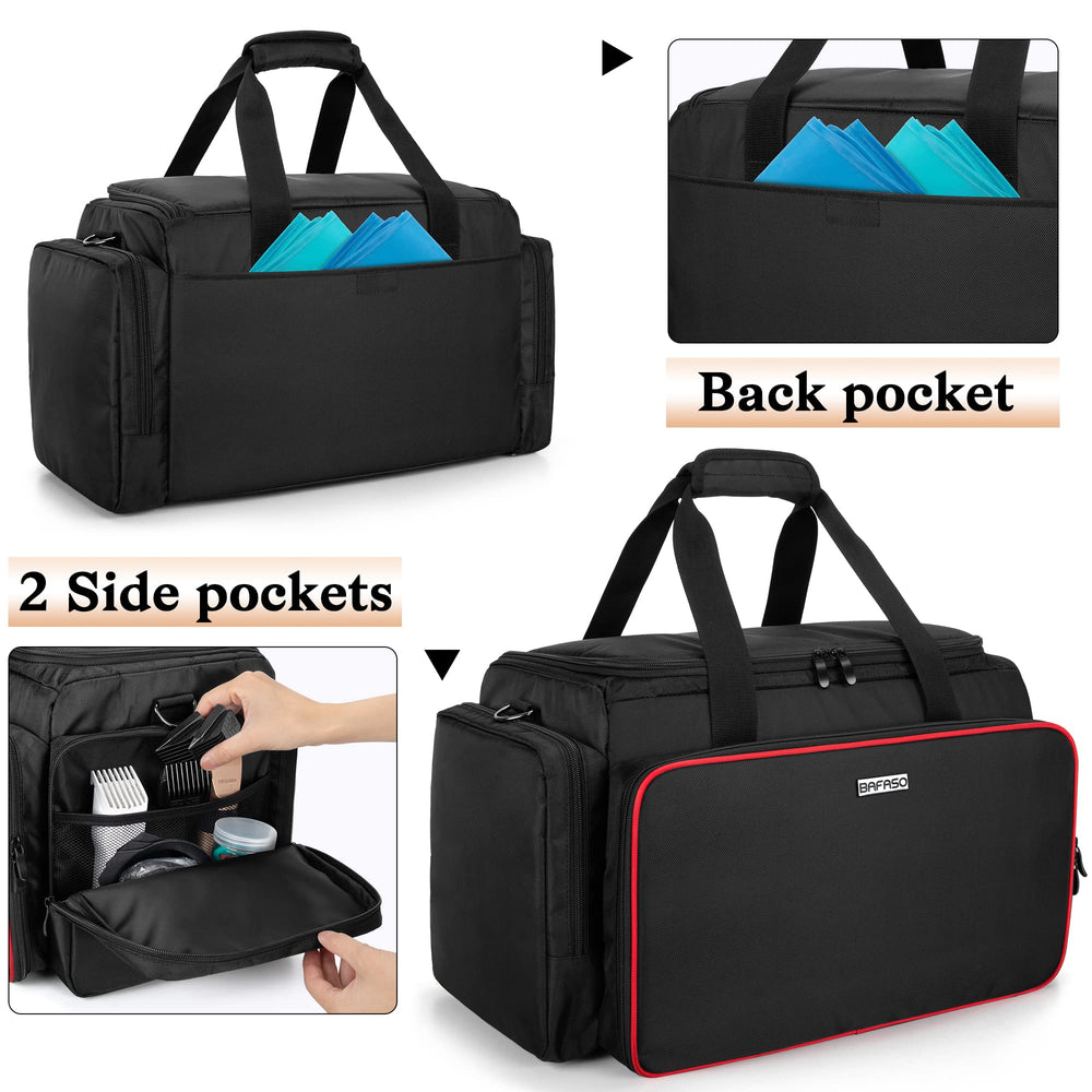 BAFASO hairdresser bag back pocket for capes or documents.