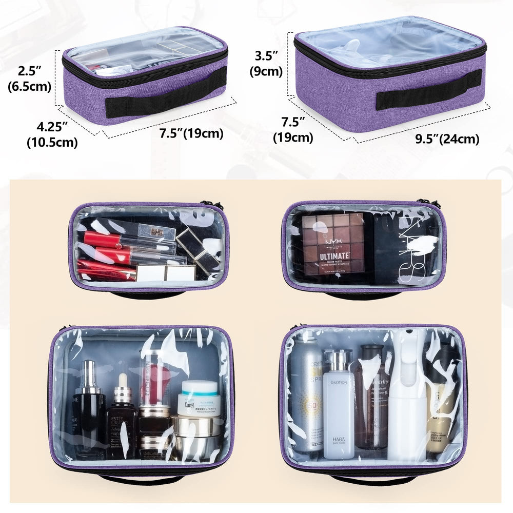 BAFASO makeup bag interior with removable pouches keeps cosmetics sorted and visible