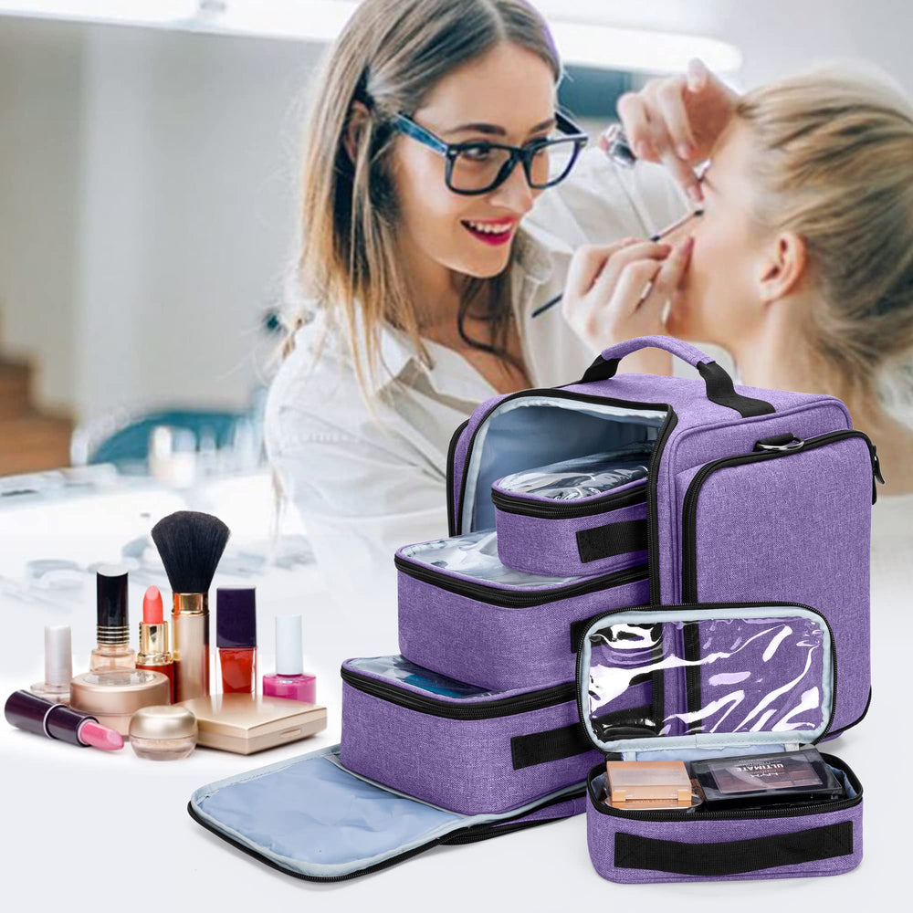BAFASO makeup bag purple color adds vibrant style to travel kits