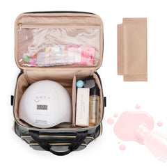 BAFASO nail-dryer upper compartment keeps lamp and removers neatly organized