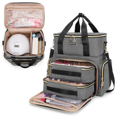 BAFASO nail polish organizer exterior gray for on-the-go organization