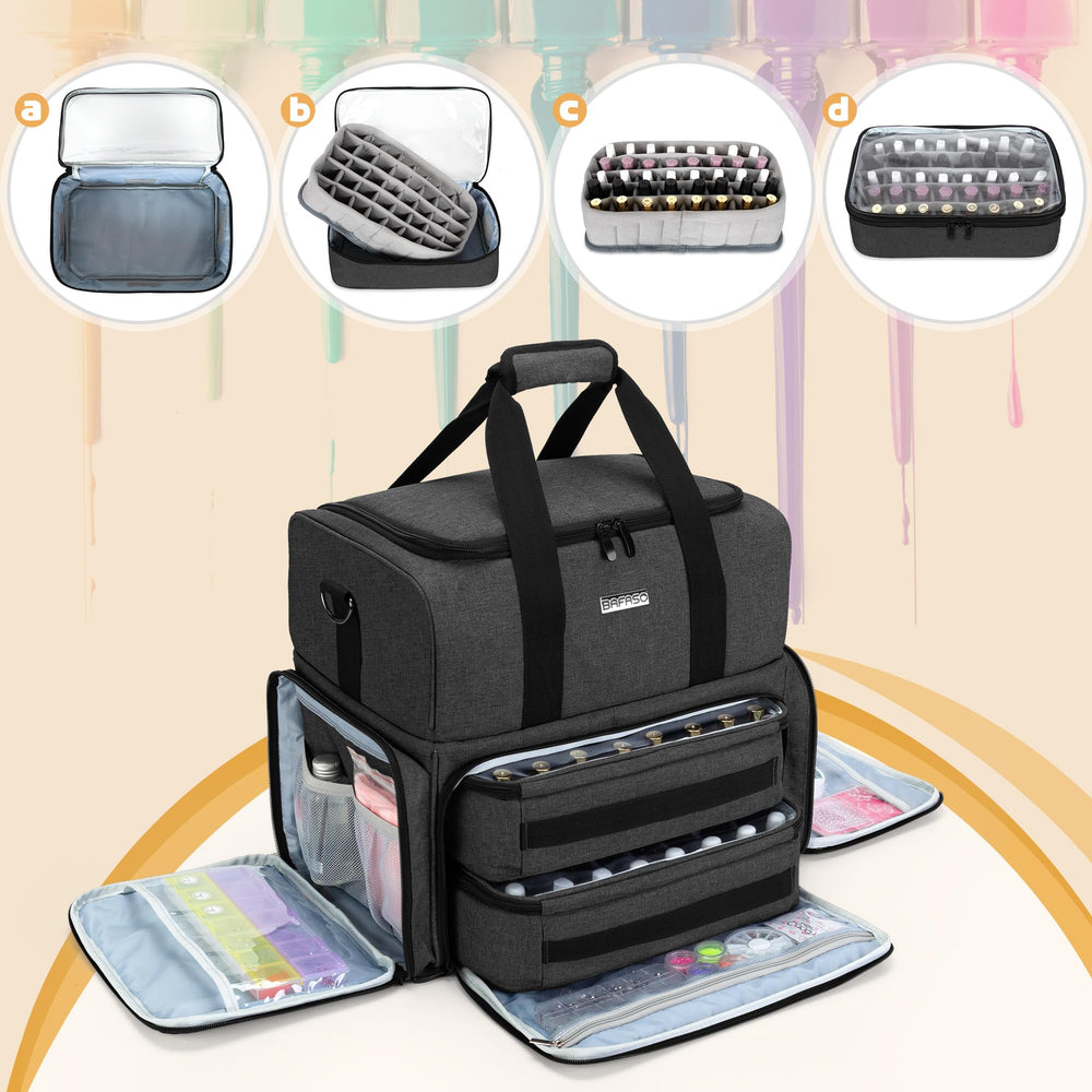 BAFASO Nail Polish Organizer nail dryer slot fits a regular size dryer.
