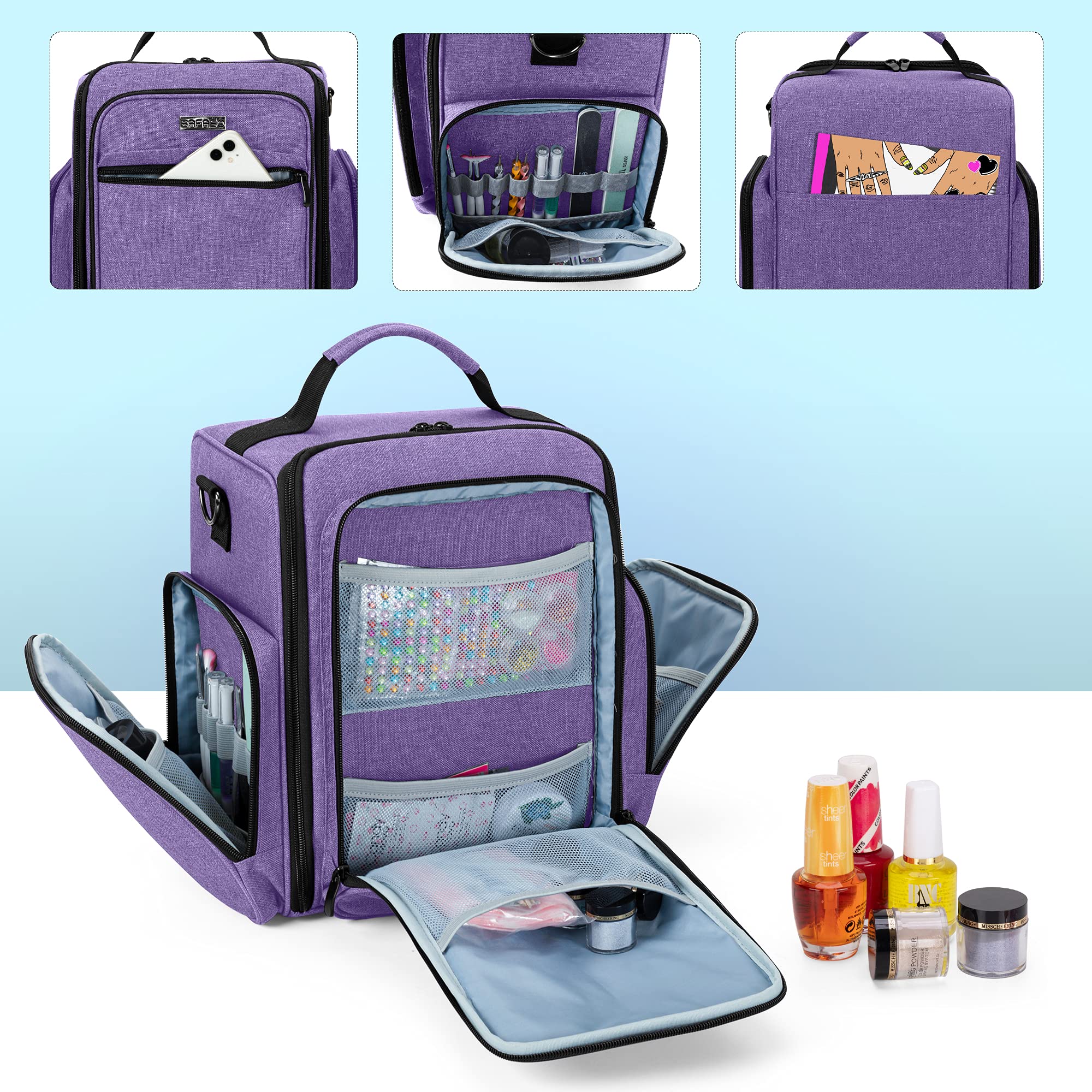 BAFASO organizer adjustable shoulder strap enables comfortable transport