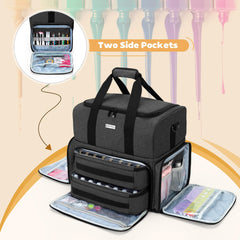 BAFASO Nail Polish Organizer side pockets store dip powders and tools.