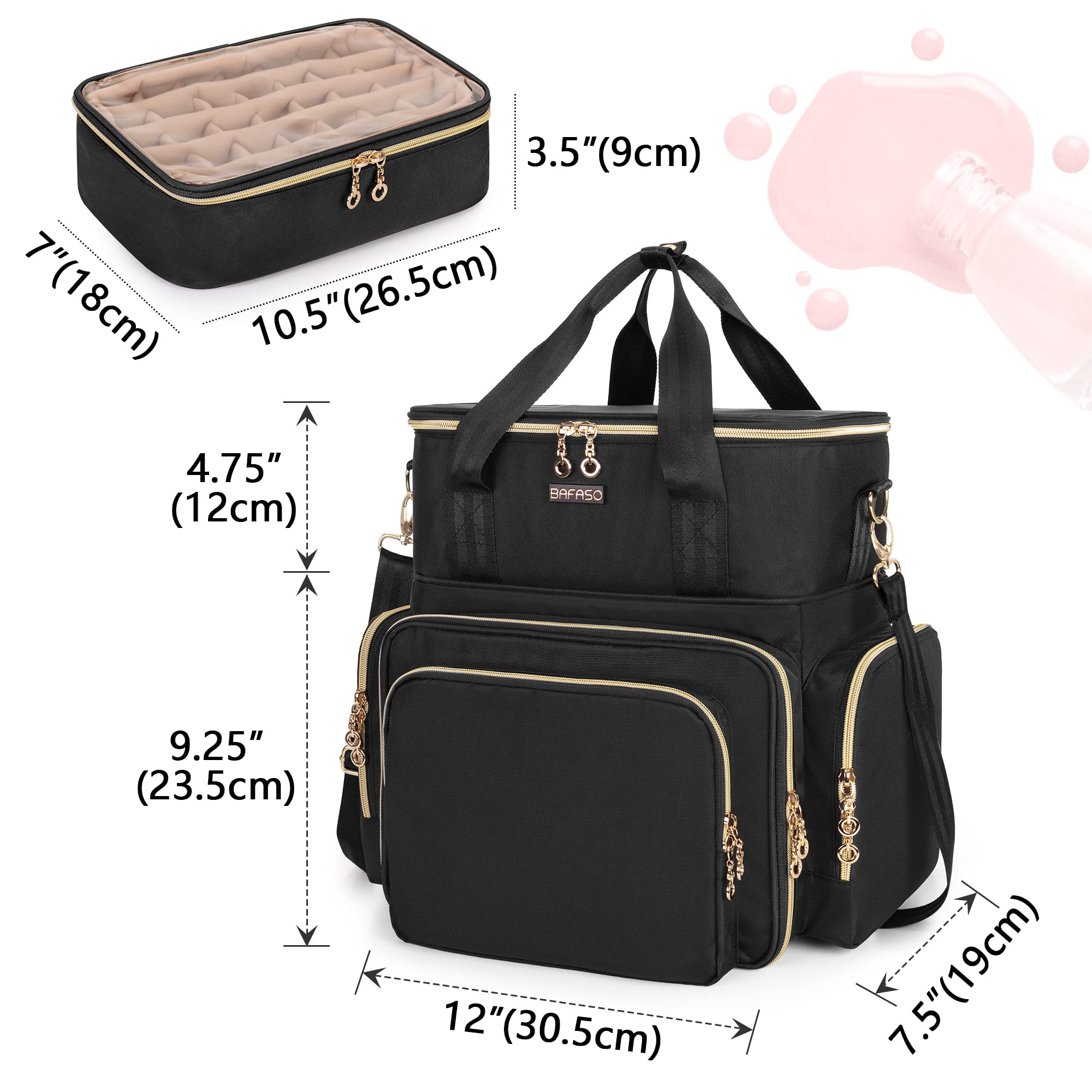 BAFASO Padded nylon shell protects bottles during transport and travel.