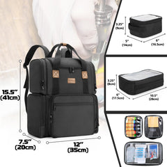 BAFASO tattoo backpack removable transparent pouches simplify ink and accessory sorting