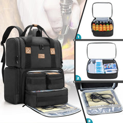 BAFASO tattoo backpack side pockets keep needles and small tools within easy reach