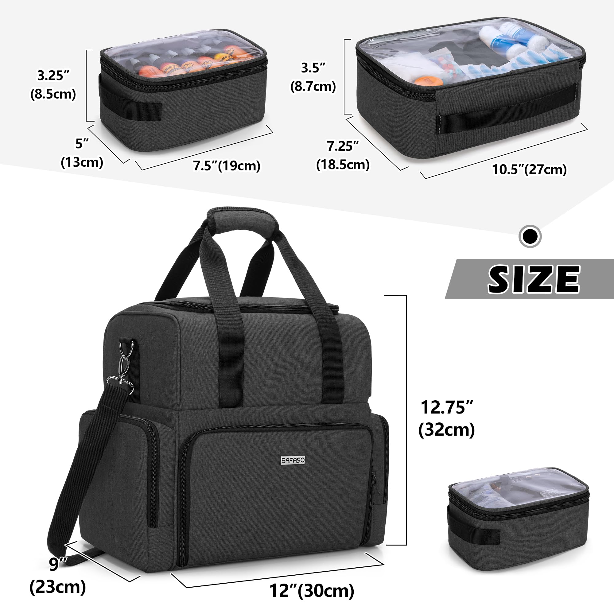 BAFASO large tattoo case back trolley sleeve enhances travel convenience.