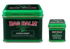 Bag Balm 2 Pack with 8 oz and 1 oz bottles for versatile skin care.