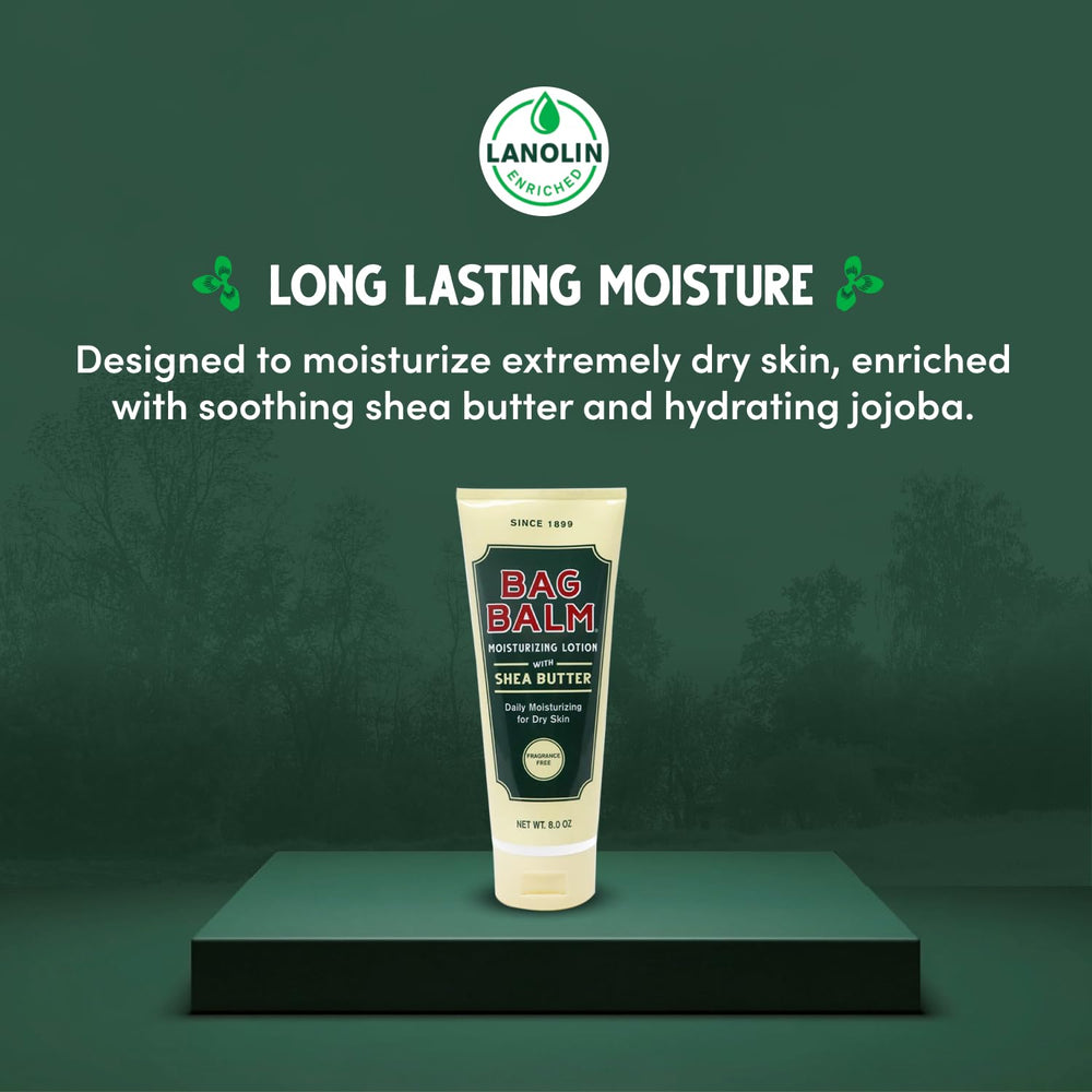Bag Balm Moistuzing lotion applied to arms with non-greasy finish