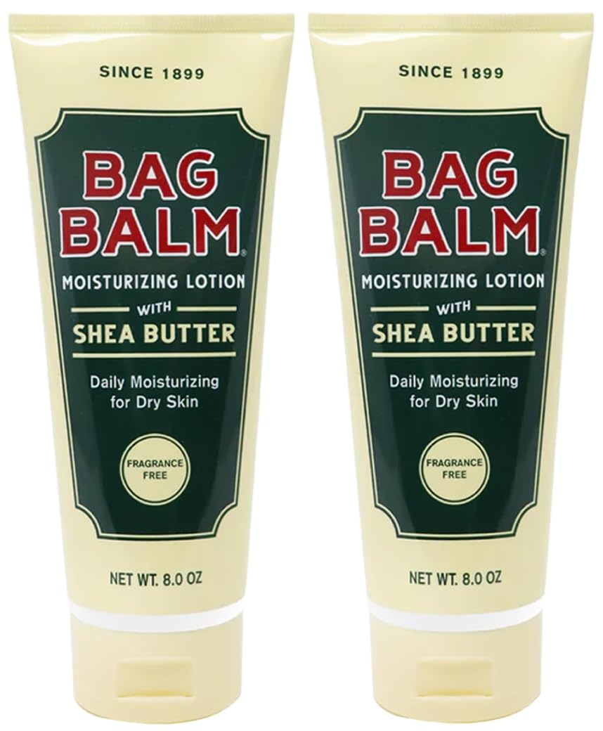 Bag Balm Moistuzing body lotion tubes with shea butter providing deep hydration