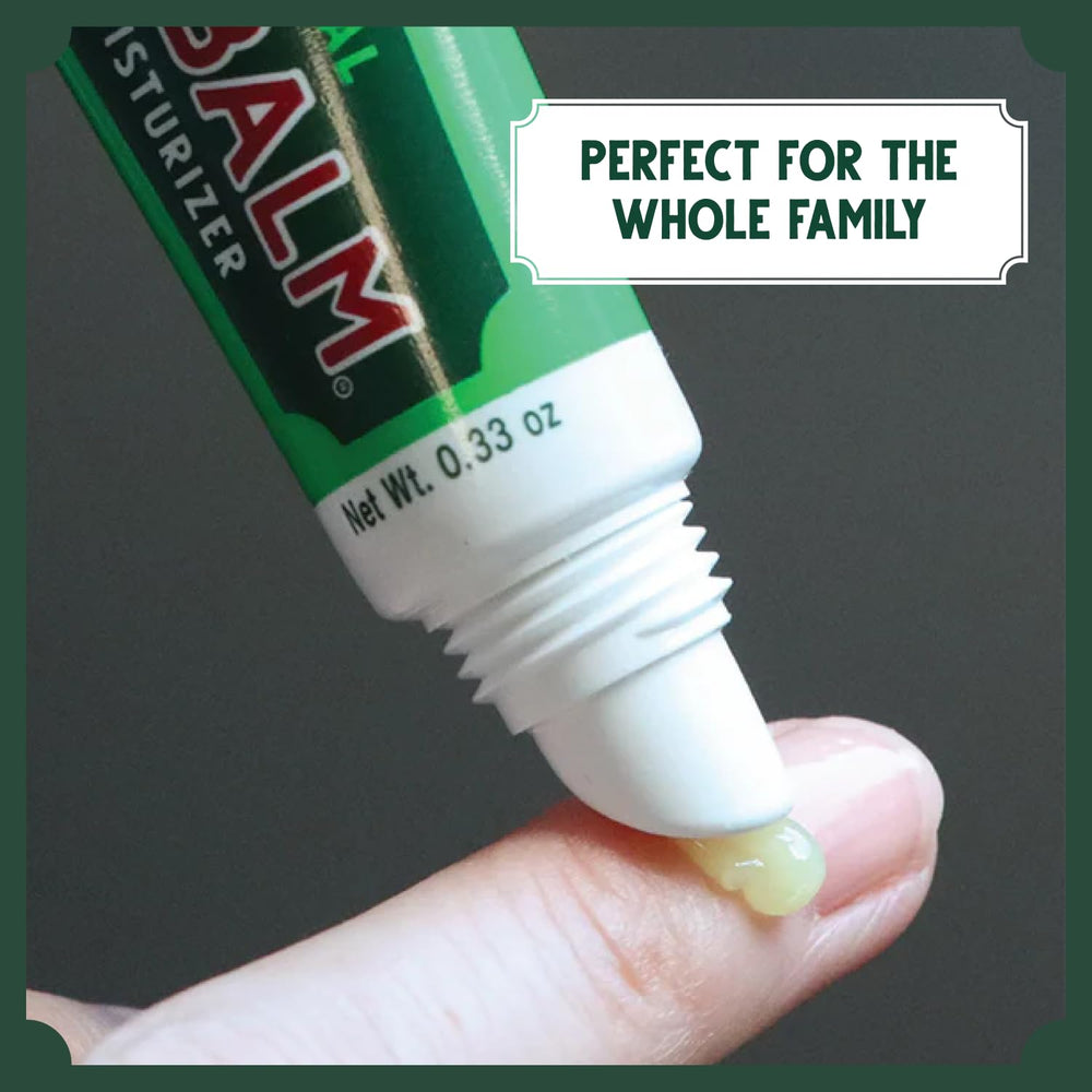 Bag Balm Original lip balm tube label showing lanolin and petrolatum ingredients.