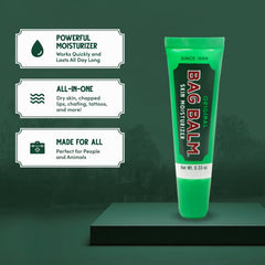 Bag Balm Original lip balm tube packaging highlighting compact design.