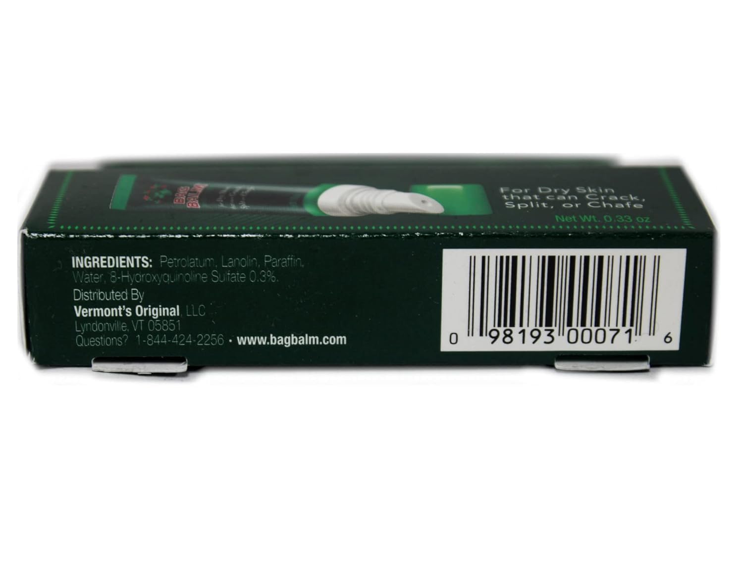 Bag Balm Original lip balm tube Vermont origin and heritage label.