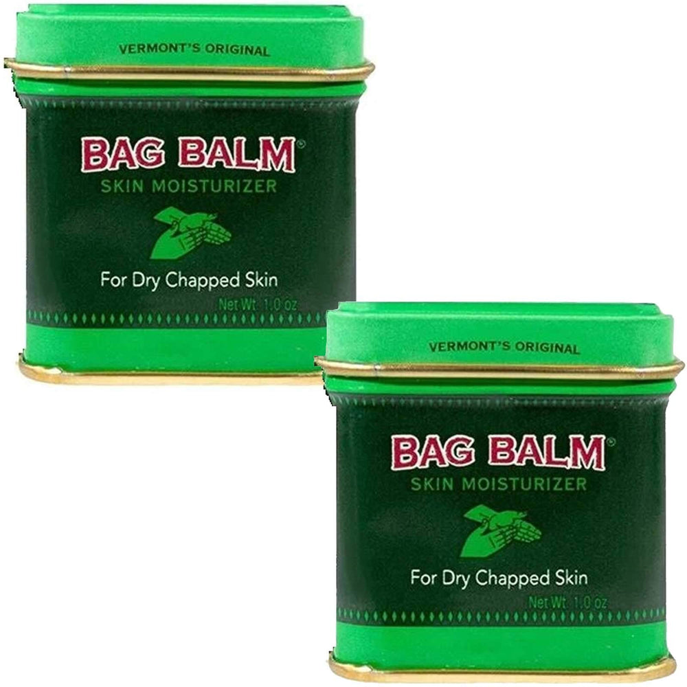 Bag Balm Vermont Original 1oz tin two-pack front view for dry skin relief