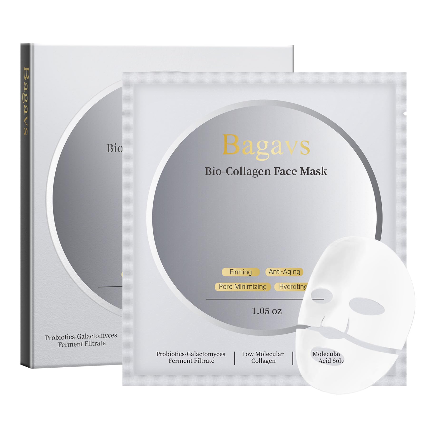 Bagavs mascarilla colágeno real nocturna para hidratación profunda durante la noche