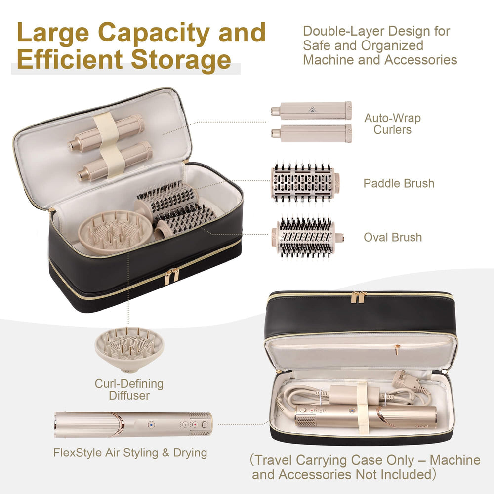 BAGCRAZY case open showing transparent compartment for quick attachment access