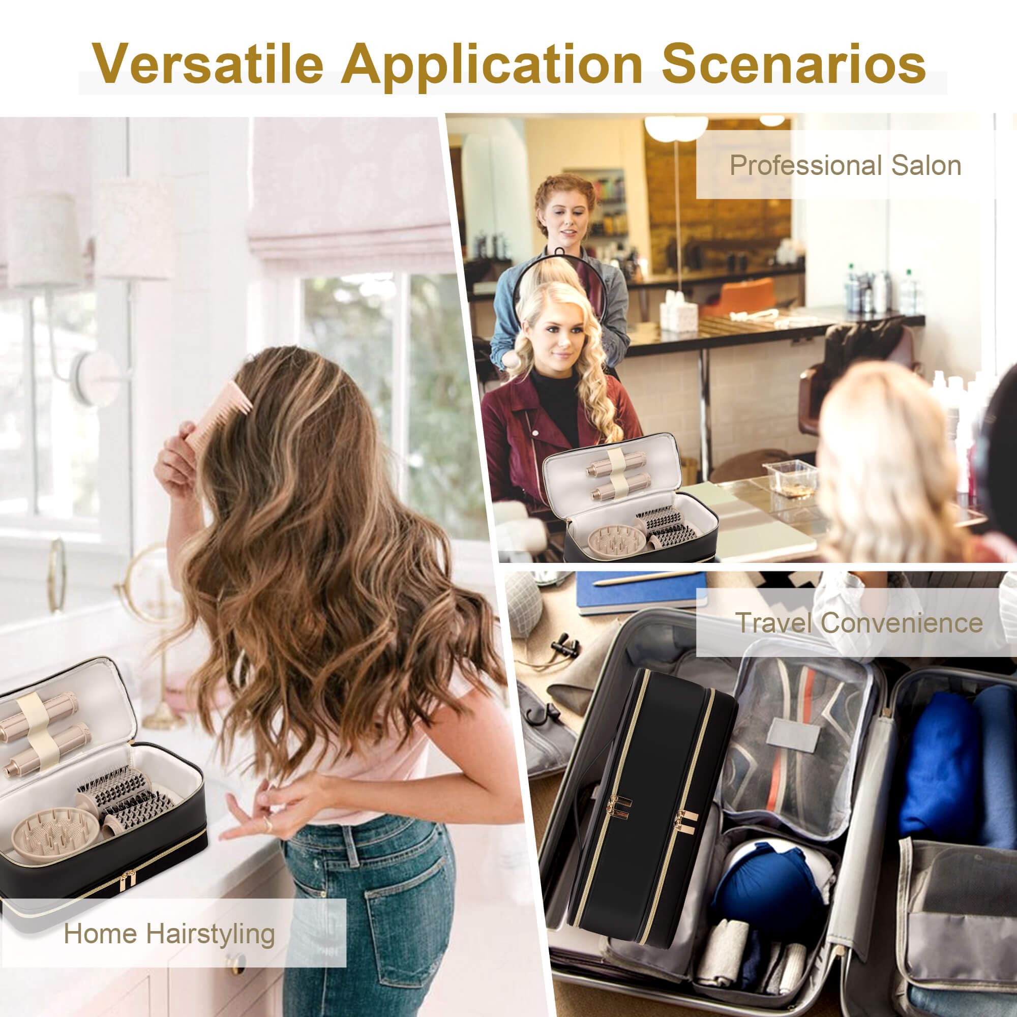BAGCRAZY compatible travel bag for various hair tools and brands
