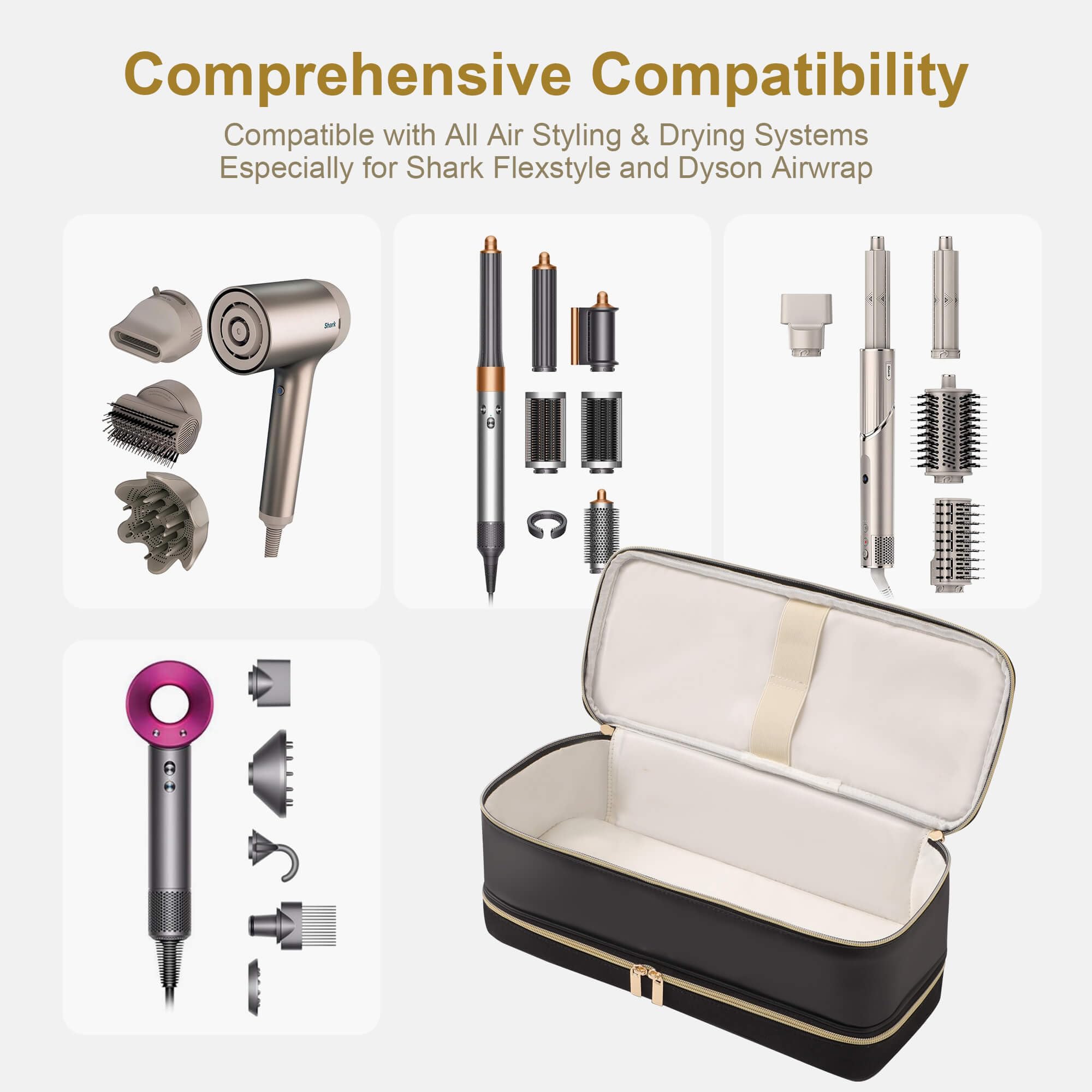 BAGCRAZY travel case features durable PU leather and scratch-resistant lining