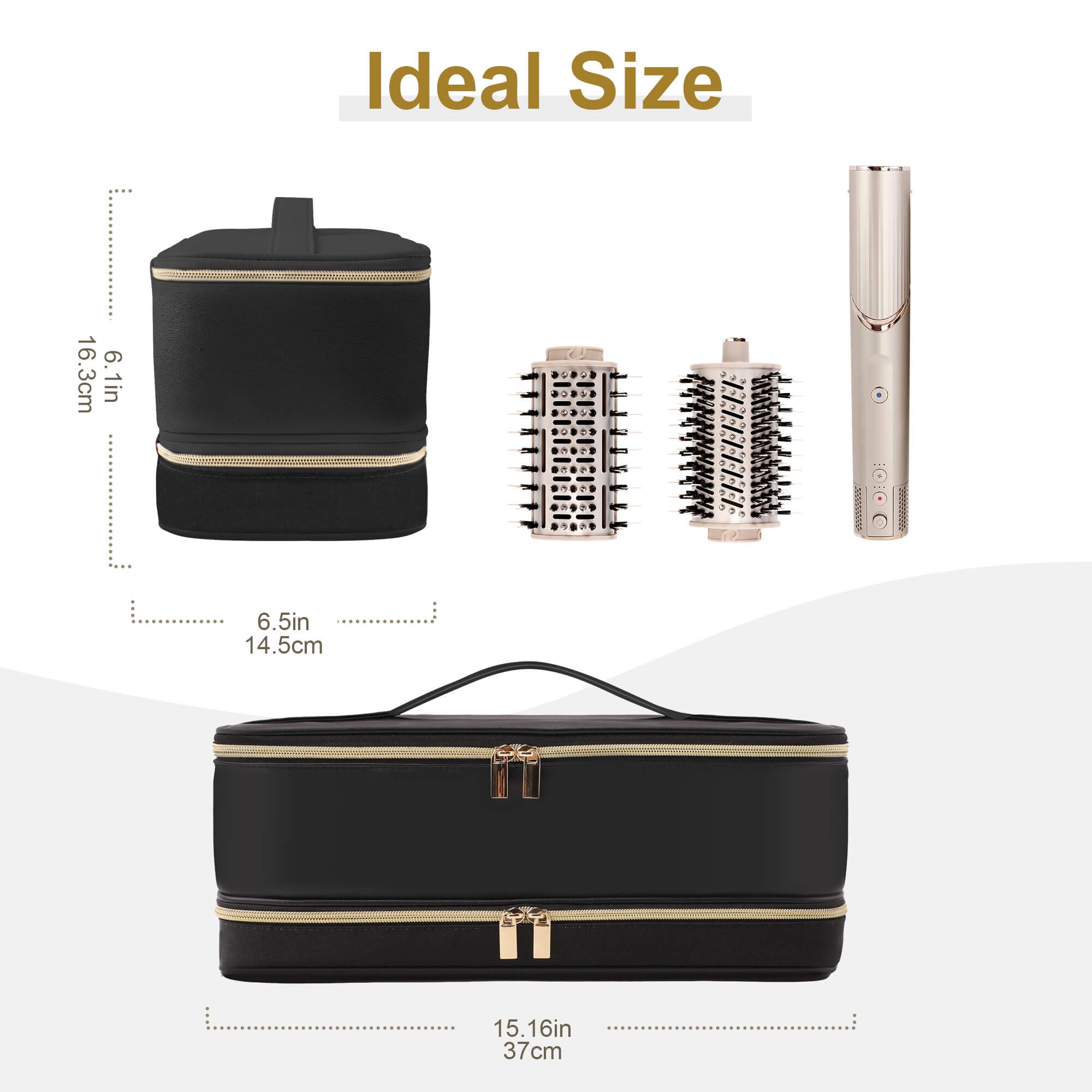 BAGCRAZY fits large items like diffuser and dryer for travel