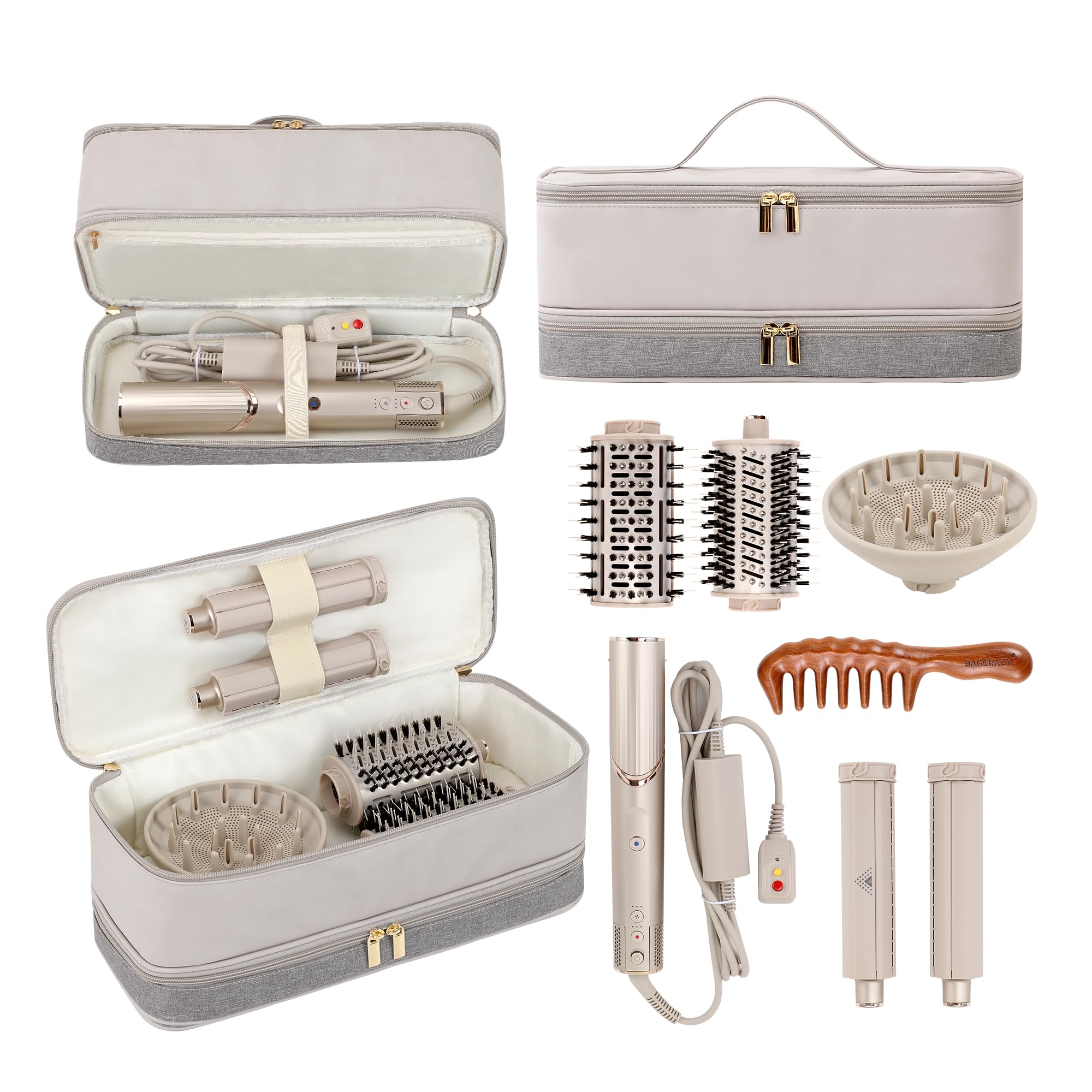 BAGCRAZY travel case with Dyson Shark FlexStyle front view protects tools on the go.