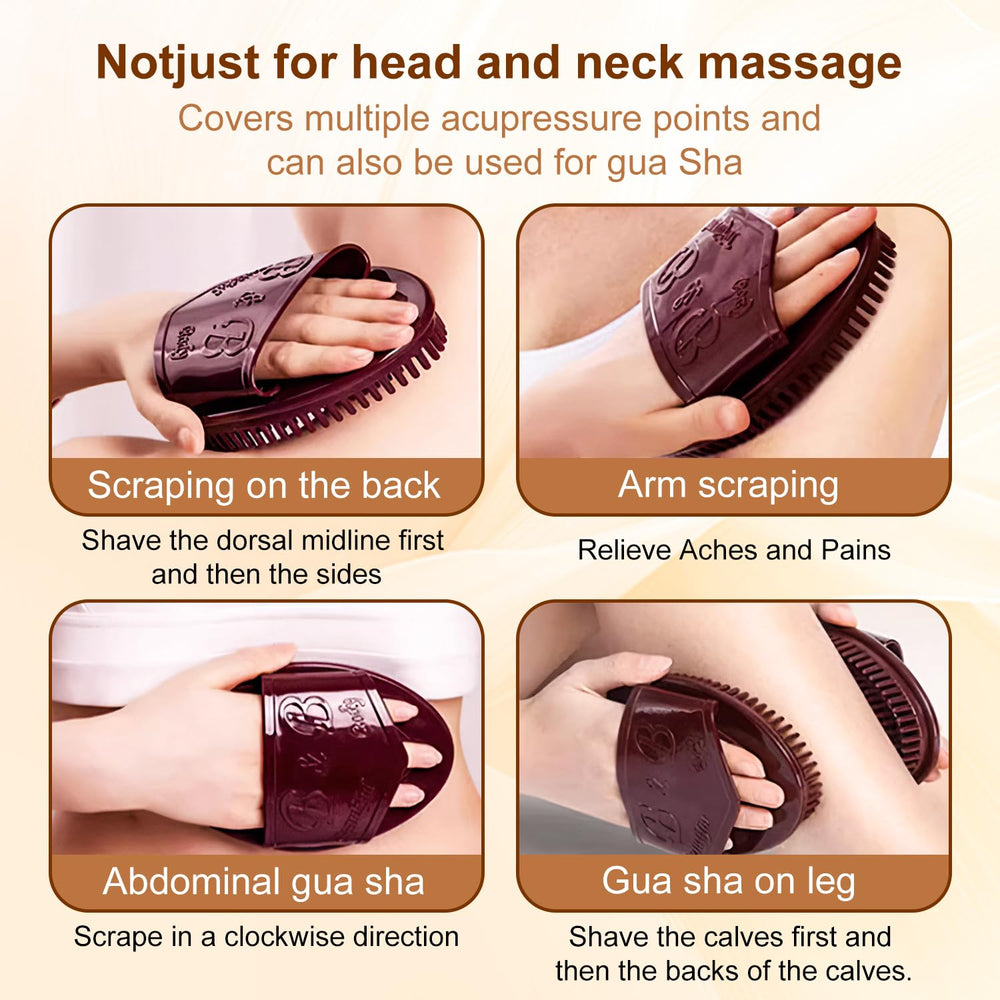 Bagistes Meridian Brush Massage full-body use on back suggests relaxation potential.