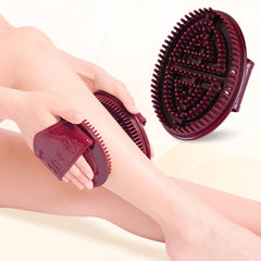 Bagistes Meridian Brush Massage handle close-up highlights durable materials.