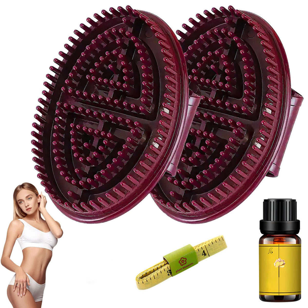 Bagistes Meridian Brush Massage pack two pieces for full-body use and relaxation.