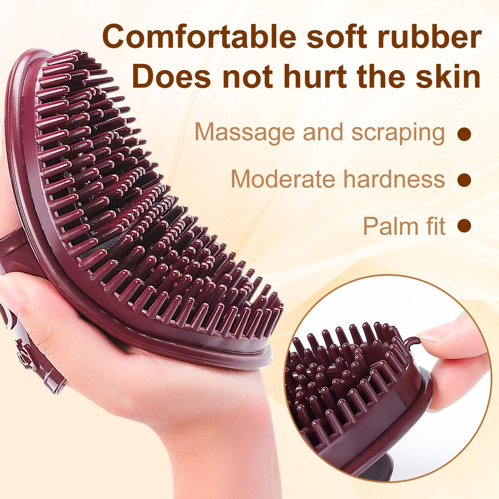 Bagistes Meridian Brush Massage scalp-massage demonstration for tension relief.