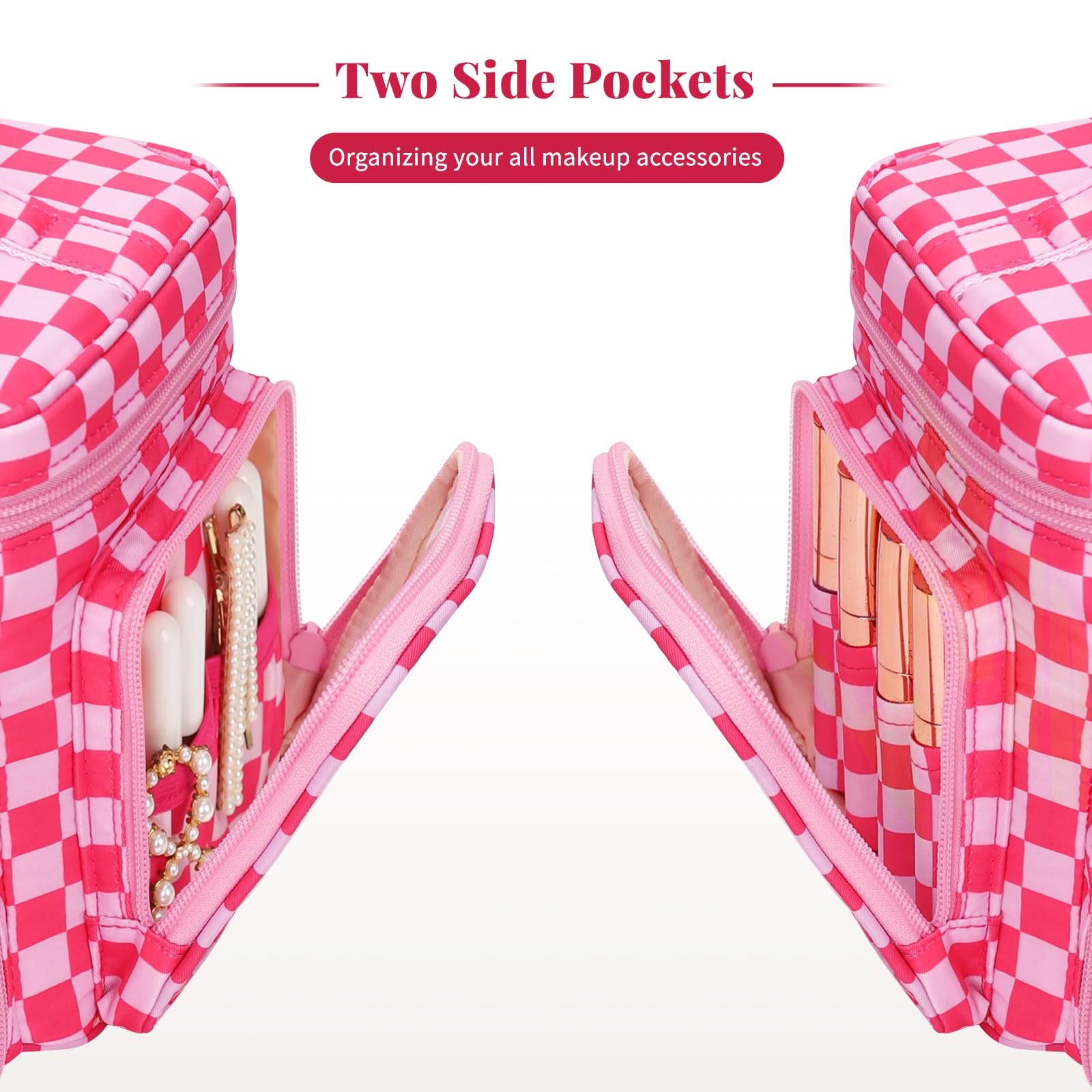 Bagmoly padded makeup bag protects cosmetics during transit.