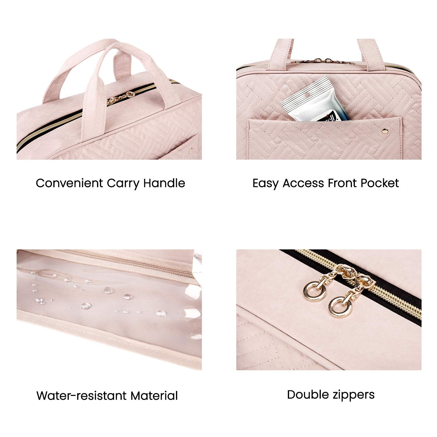 BAGSMART double-zipper access design enables quick retrieval mid-trip
