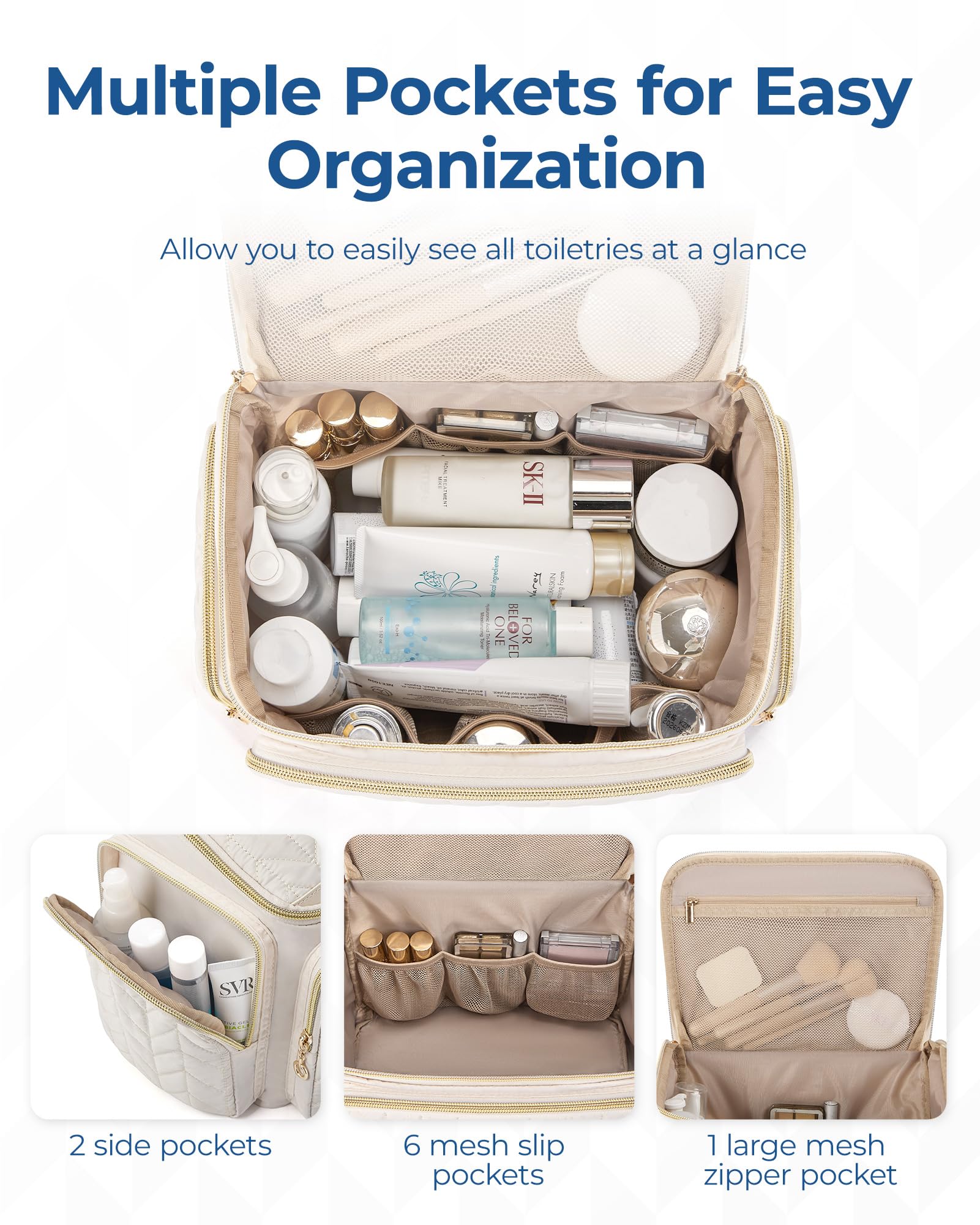 BagSmart bag features a sturdy handle for easy carrying during trips.
