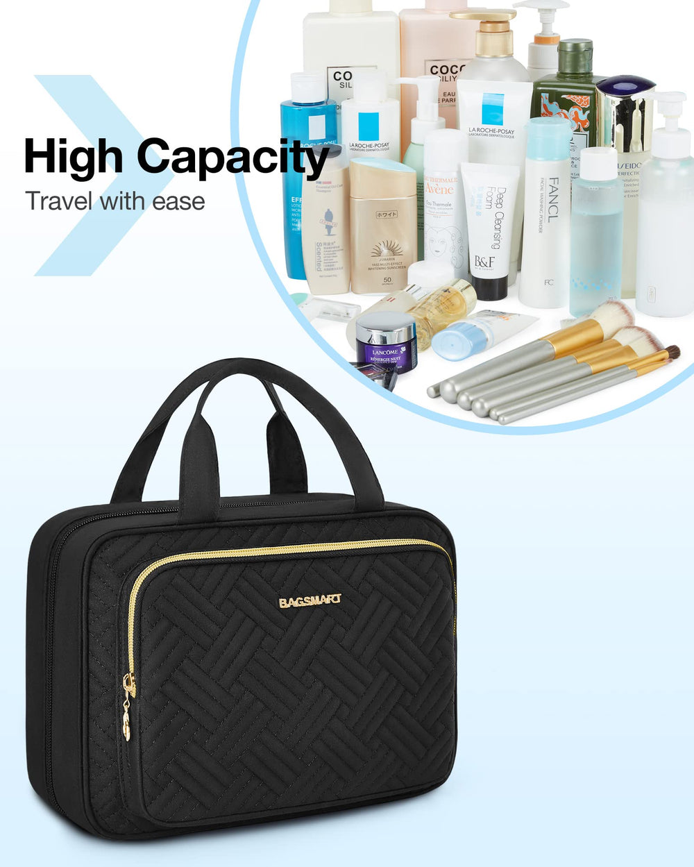 BAGSMART all-in-one organizer fits overnight trips and gym sessions