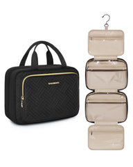 BAGSMART Hanging Travel Toiletry Organizer rolled view for compact storage and packing efficiency