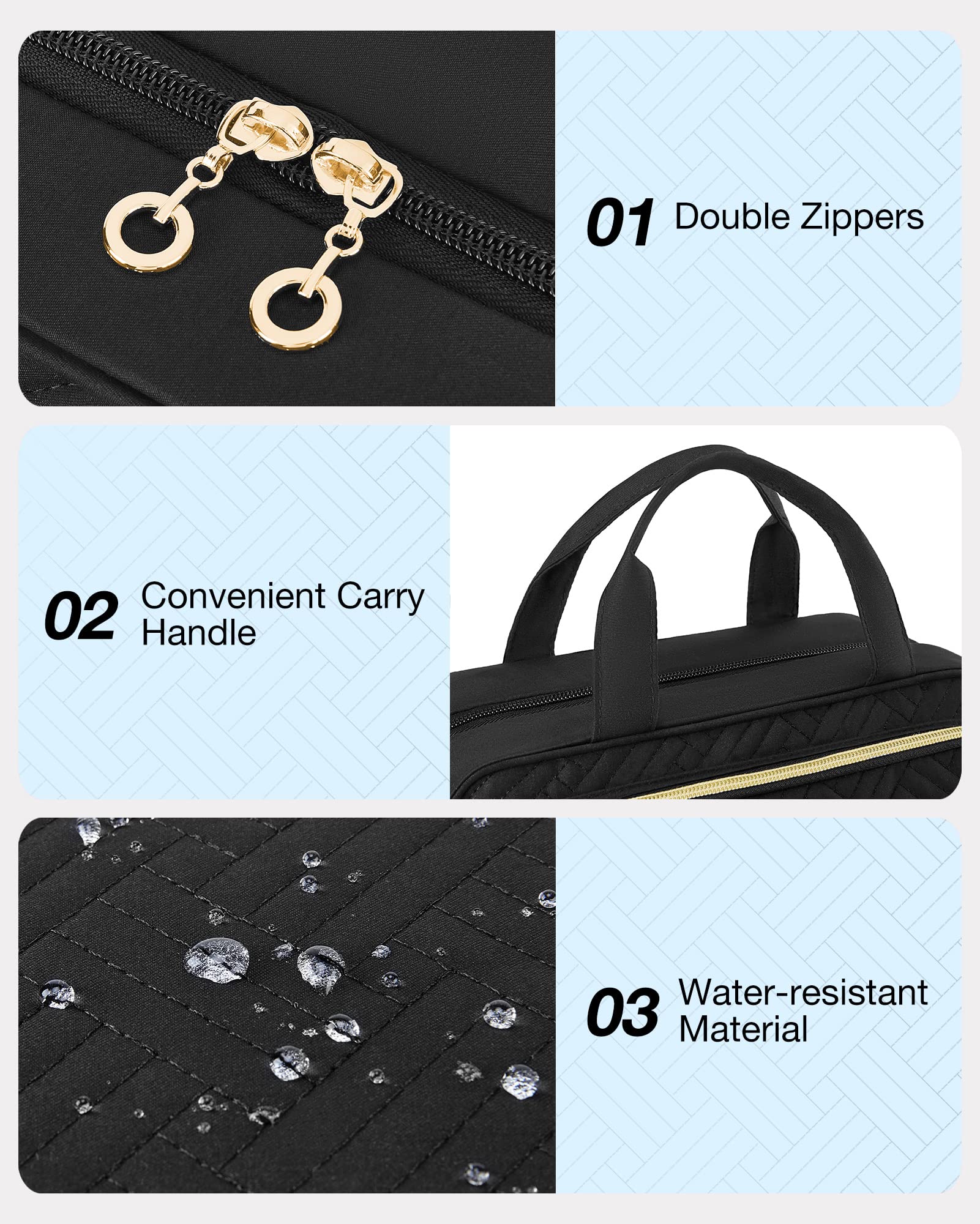 BAGSMART transparent sides provide clear content visibility