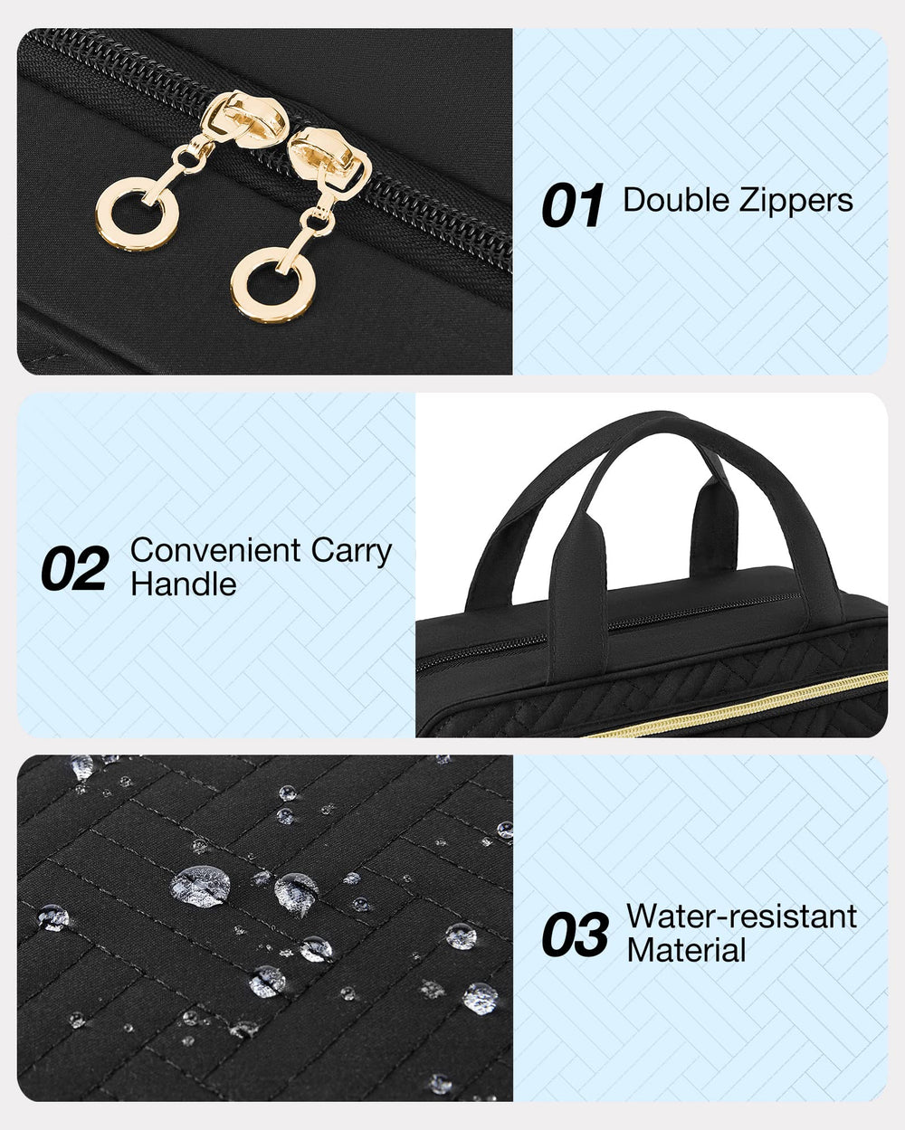 BAGSMART transparent sides provide clear content visibility