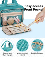 BAGSMART interior elastic bottle pockets keep items upright and secure.